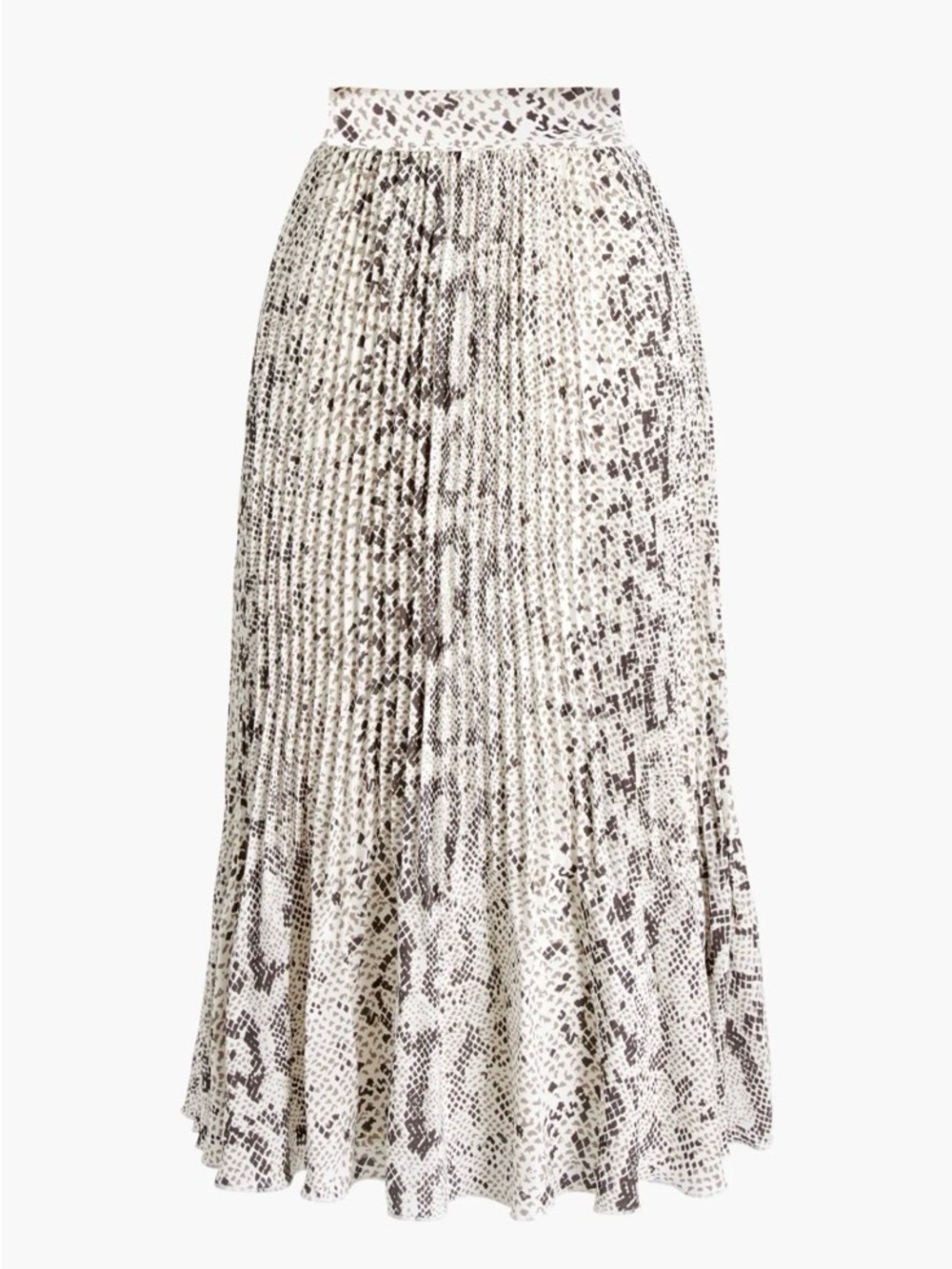 J. Crew Factory Animal-print pleated midi skirt NWT